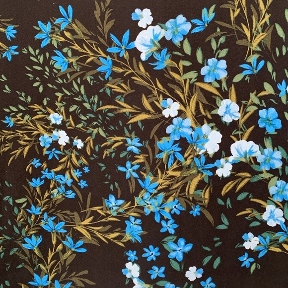 CeCe Aria Baby Doll Floral Ruffled Neck Button Down Blouse Top - Picture 7 of 10